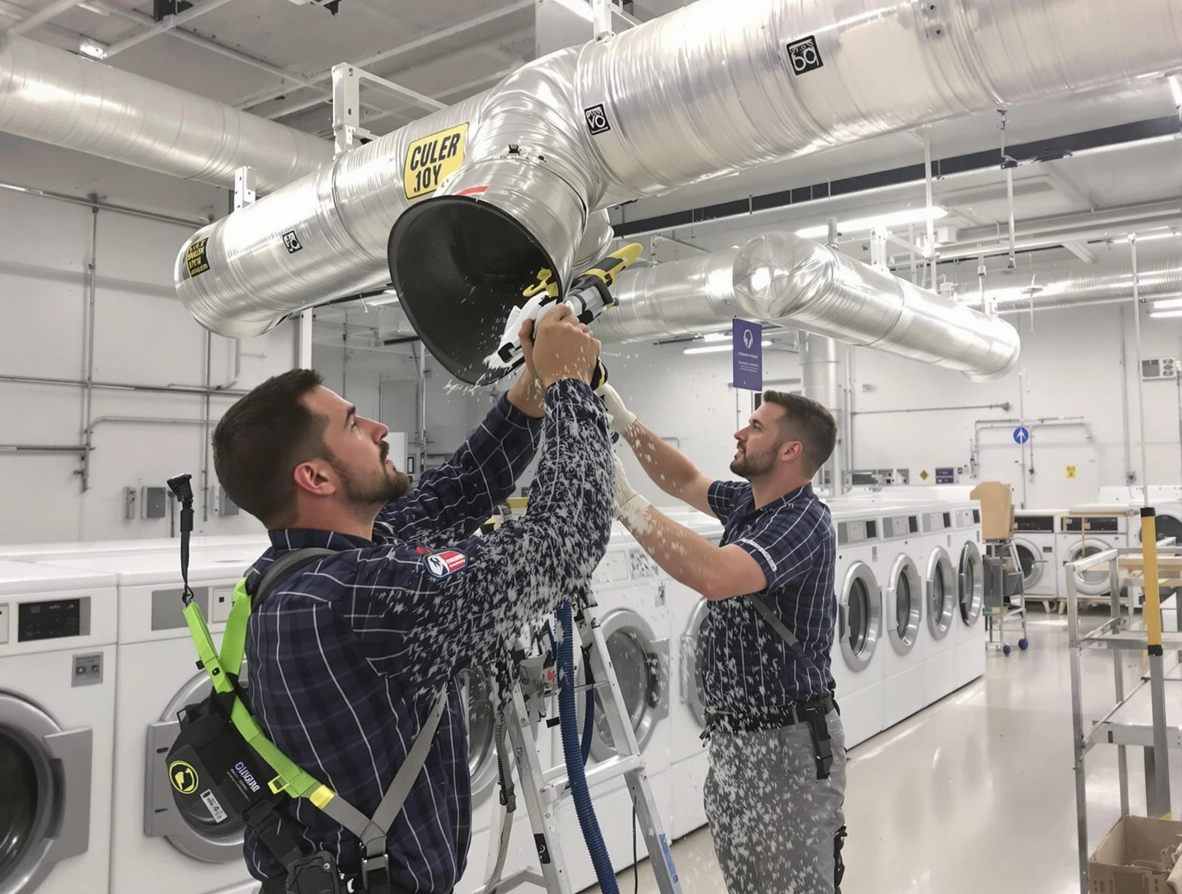 Phoenix Dryer Vent Cleaning team performing large-scale commercial dryer vent cleaning in Phoenix