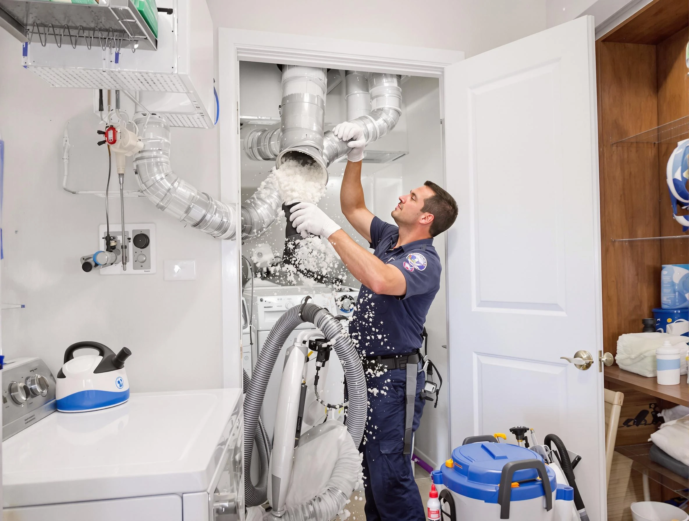 Phoenix Dryer Vent Cleaning technician delivering thorough residential dryer vent cleaning service in Phoenix